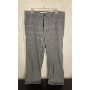 Footjoy Golf Pants Men 36x30 Performance Stretch Gray Blue Houndstooth Plaid